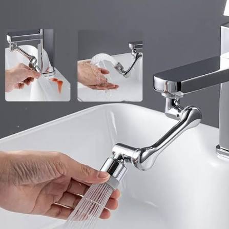 1080° Rotatable Faucet Extender – Universal Sink Aerator with Splash Filter