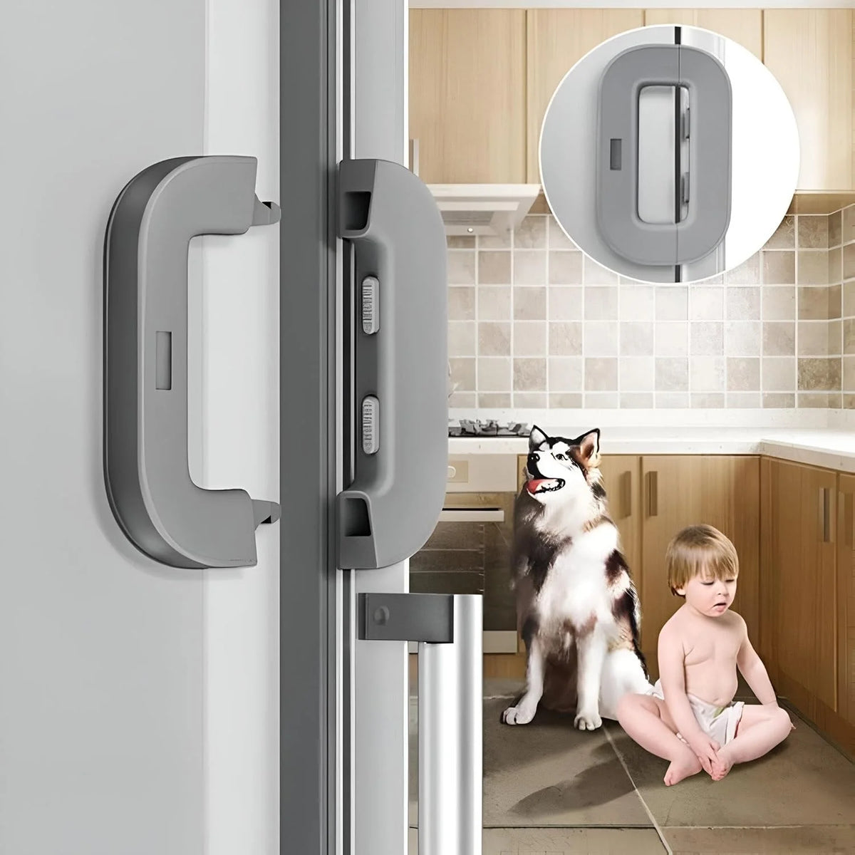 Child Safety Fridge Door Lock — Baby Proofing Strap Latch