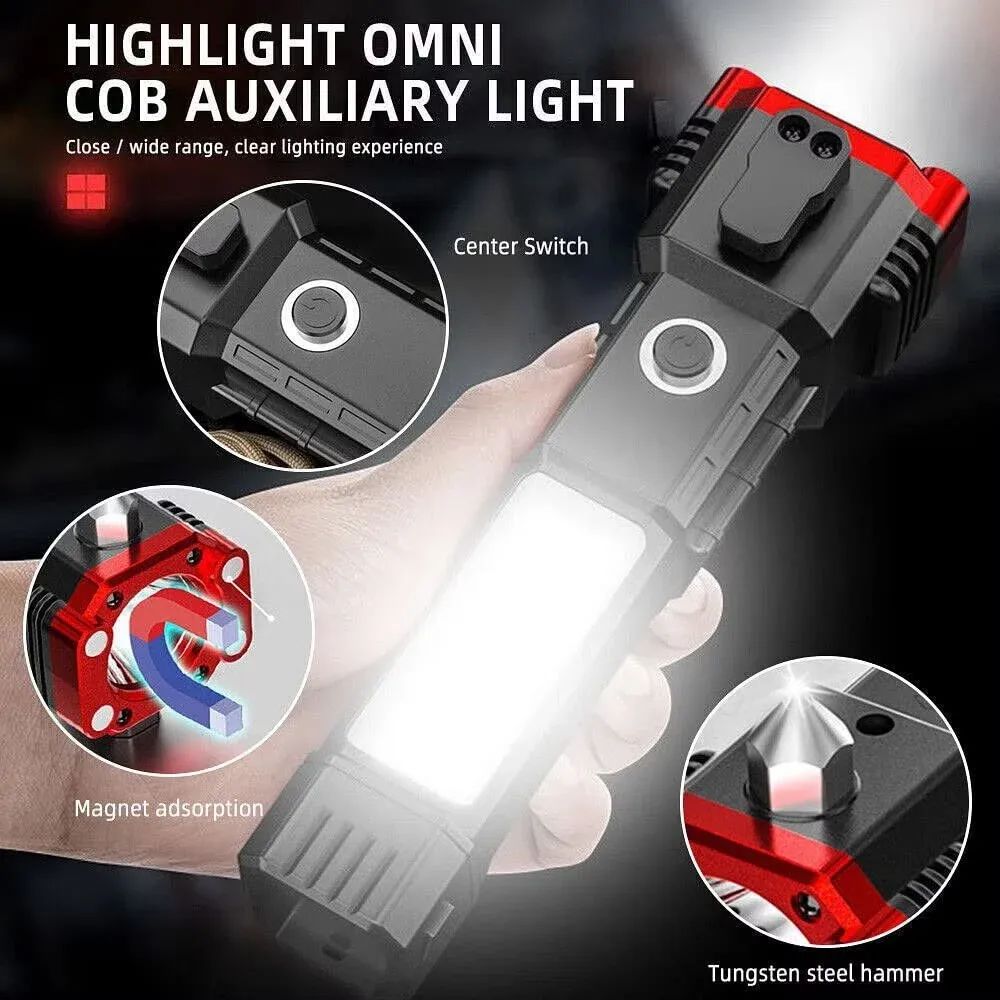 Rechargeable LED Torch — High Power Flashlight with Zoom