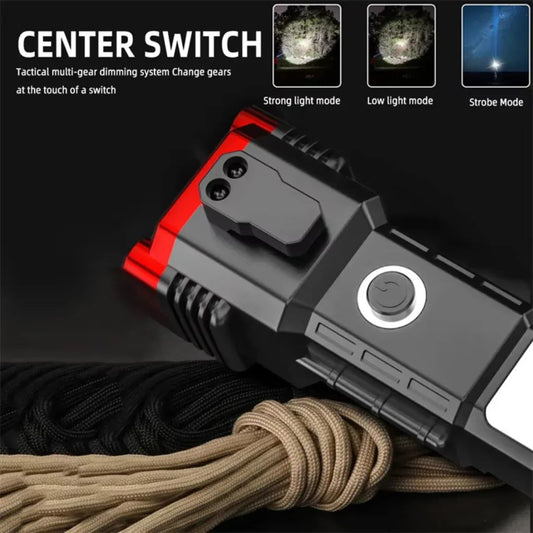 Rechargeable LED Torch — High Power Flashlight with Zoom