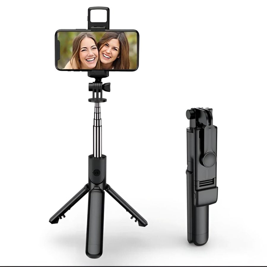Bluetooth Selfie Stick Tripod with Fill Light & Remote – Extendable Phone Holder
