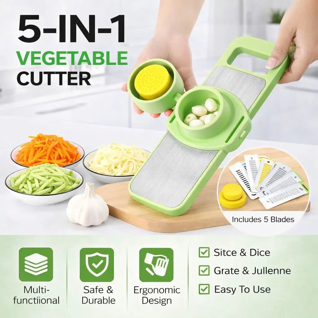 Imported 5 in 1 Vegetable Cutter & Slicer