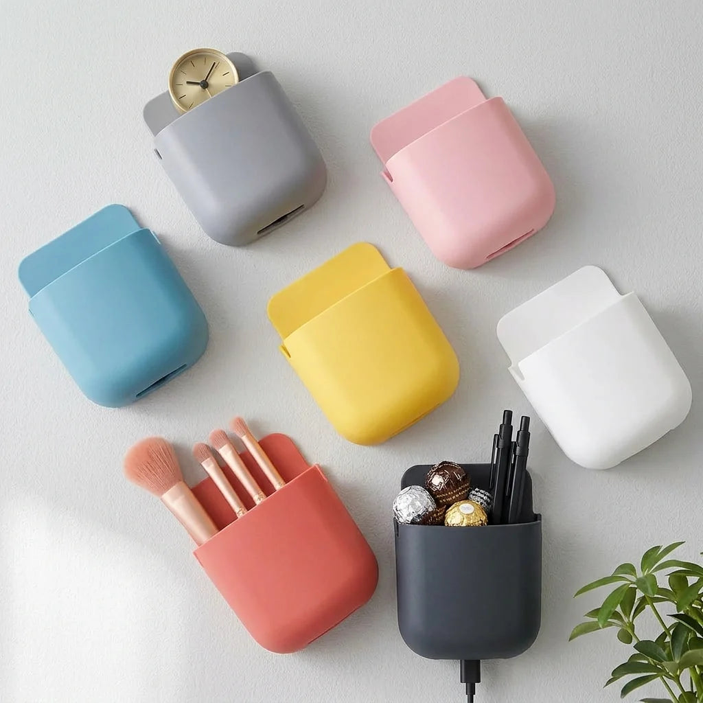 Self-Adhesive Wall Mounted Storage Pocket – No-Drill Organizer Holder