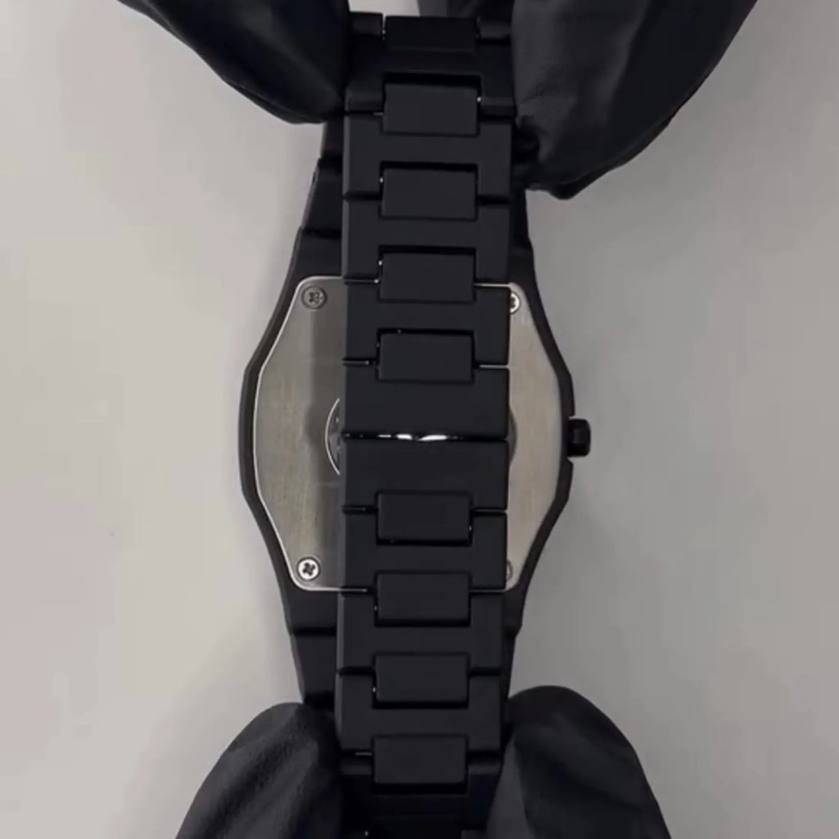 Black Matte Arabic Dial Watch | Stainless Steel Strap