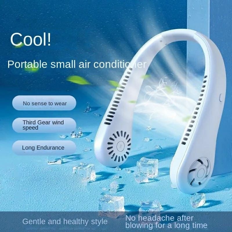 USB Rechargeable Neck Fan | 3 Modes Fan Speed | 360 Rotation